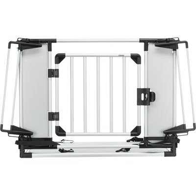 Trixie Trixy-Stammzaun Aluminium / Kunststoff Grau / Schwarz 94-114X69 CM